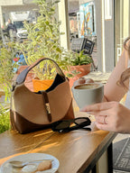 Classic Handbag | LIZ (Brown Beige)