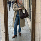Woven Large Handbag | APRIL (Dark Brown)