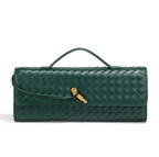 Long Woven Clutch | ELLE (Green)