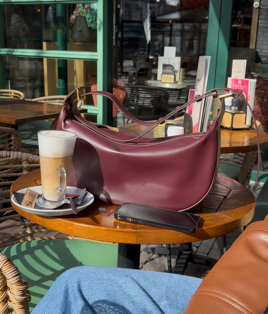 Leather Bag | ANA (Bordeaux Red)