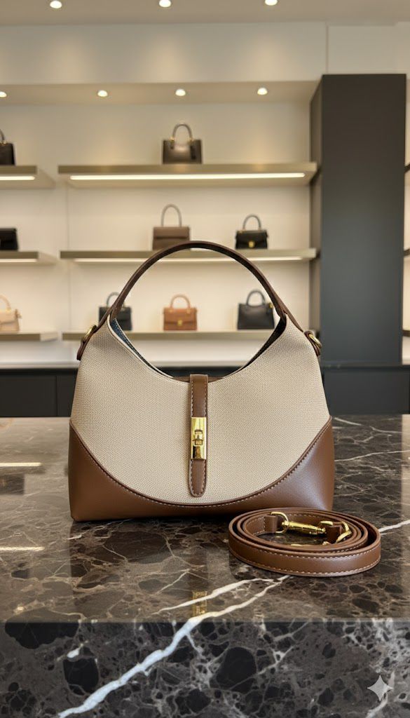 Classic Handbag | LIZ (Brown Beige)