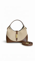 Classic Handbag | LIZ (Brown Beige)